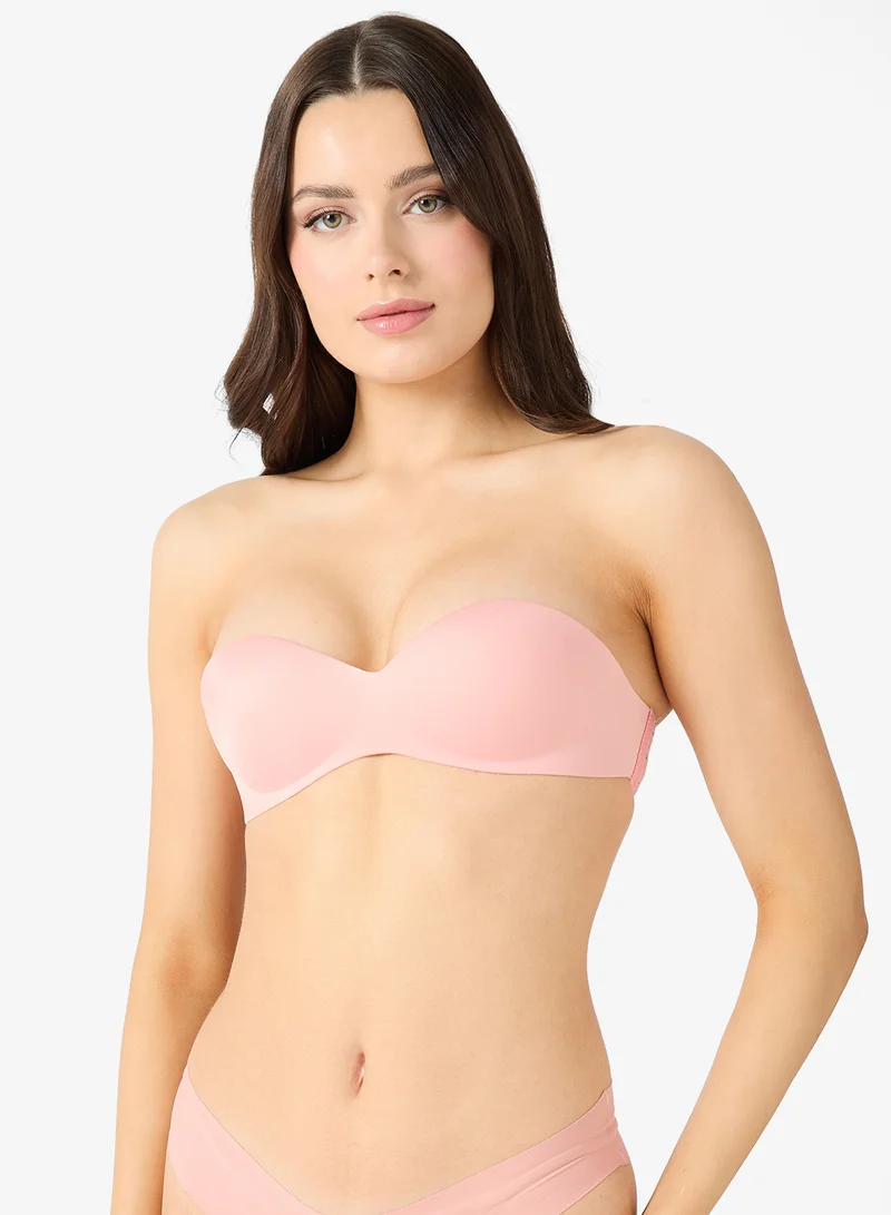 Ginger 2PC Seamless Non Wired Padded Push Up Bandeau Bra